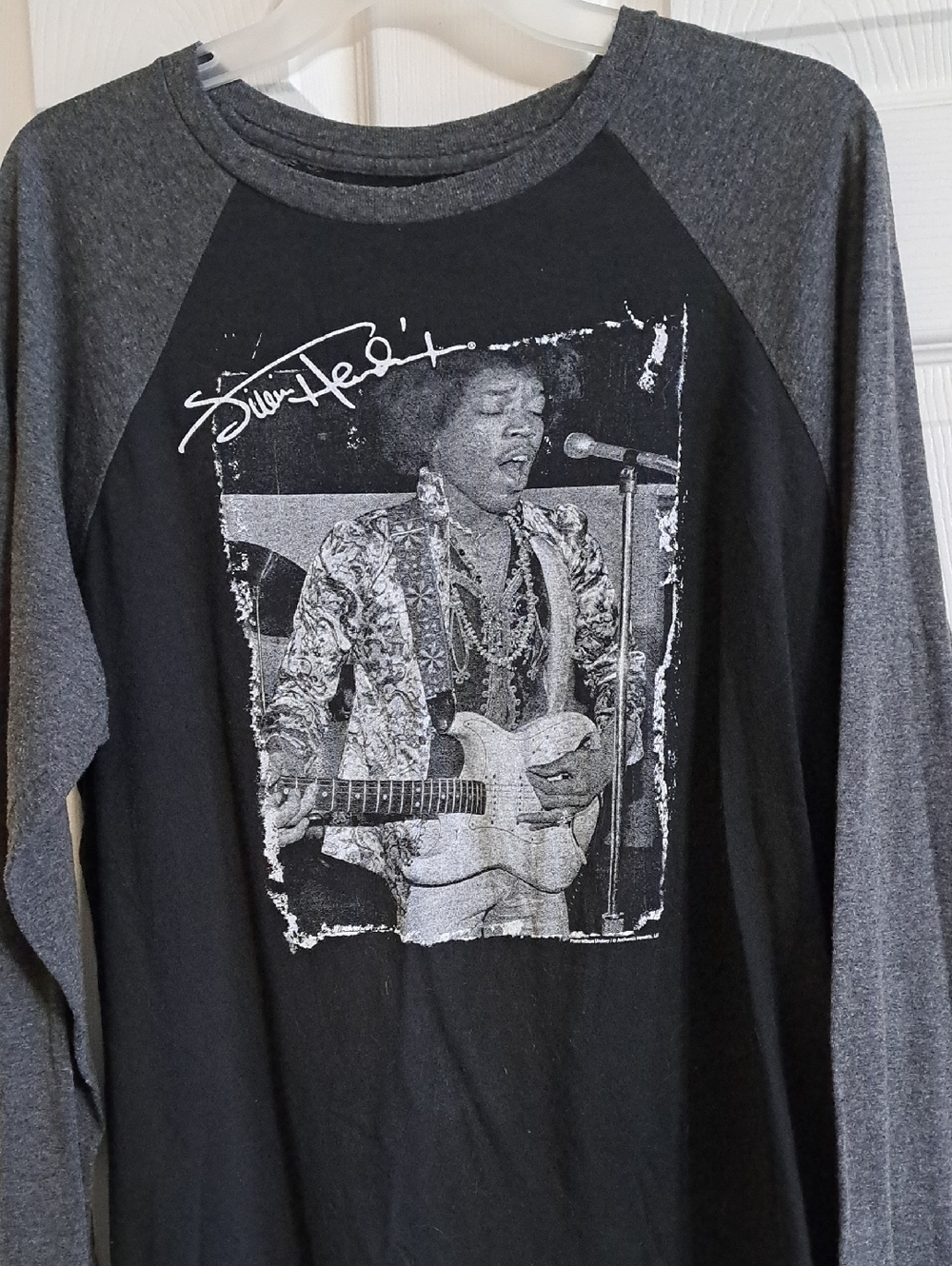 Authentic Jimi Hendrix Signature Long Sleeve Men's  Graphic Tee Size Large